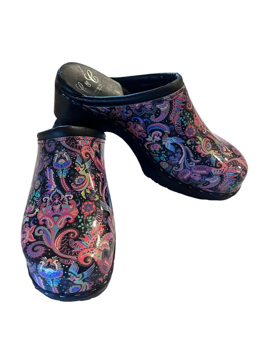 C & C Sweden Colortul Clogs, arch support, nonslip textured sole